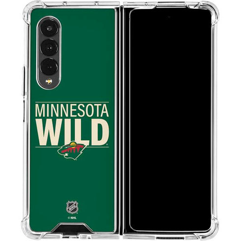 NHL Minnesota Wild Lineup Galaxy Z Fold4 5G Clear Case