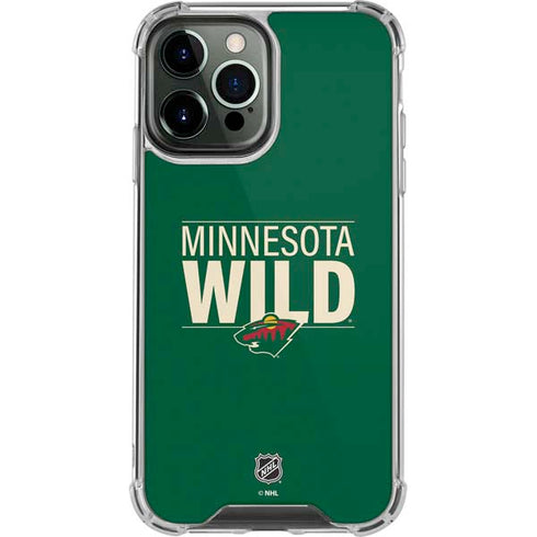 NHL Minnesota Wild Lineup iPhone 13 Pro Max Clear Case