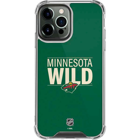 NHL Minnesota Wild Lineup iPhone 14 Pro Max Clear Case