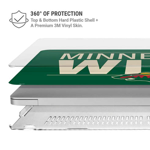 NHL Minnesota Wild Lineup MacBook Pro 13in (2020) Case plus Skin