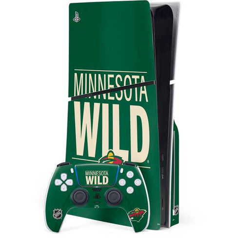 NHL Minnesota Wild Lineup PS5 Slim Disk Bundle Skin