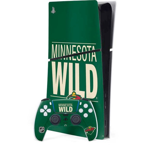 NHL Minnesota Wild Lineup PS5 Slim Digital Edition Bundle Skin