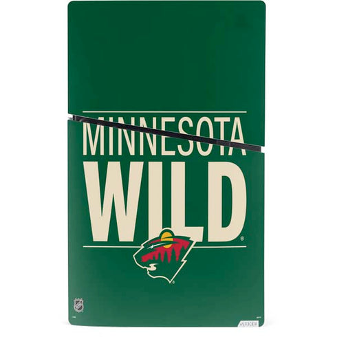 NHL Minnesota Wild Lineup PS5 Slim Digital Edition Console Skin
