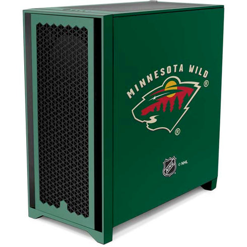 NHL Minnesota Wild Solid Background Corsair 4000D Tempered Glass Mid-Tower ATX Case Skin