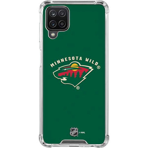 NHL Minnesota Wild Solid Background Galaxy A12 Clear Case
