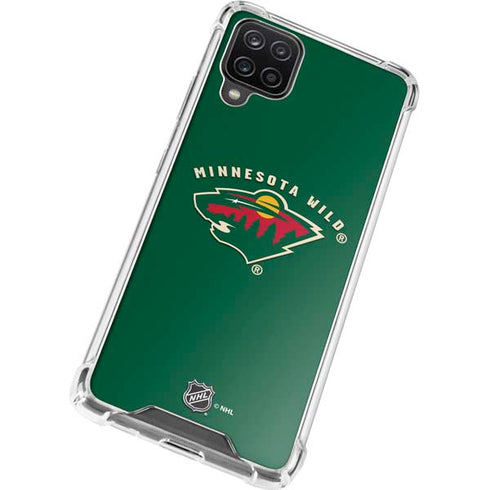 NHL Minnesota Wild Solid Background Galaxy A12 Clear Case