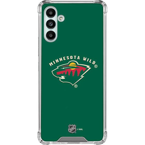 NHL Minnesota Wild Solid Background Galaxy A13 5G Clear Case