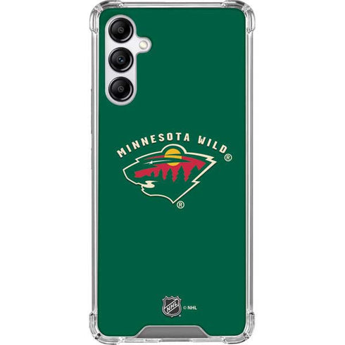 NHL Minnesota Wild Solid Background Galaxy A14 5G Clear Case