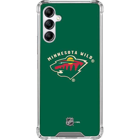 NHL Minnesota Wild Solid Background Galaxy A15 5G Clear Case