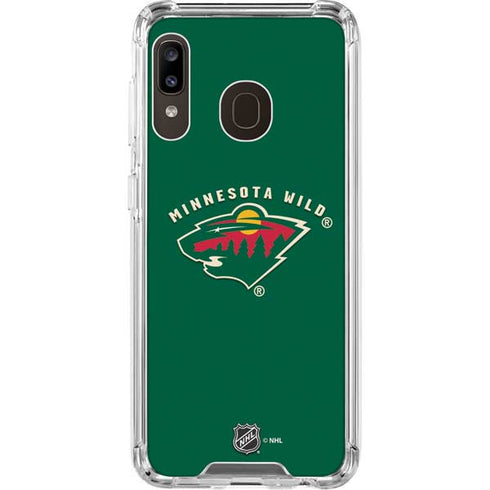 NHL Minnesota Wild Solid Background Galaxy A30 Clear Case