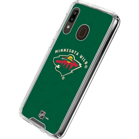 NHL Minnesota Wild Solid Background Galaxy A30 Clear Case