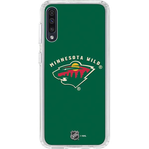 NHL Minnesota Wild Solid Background Galaxy A50 Clear Case