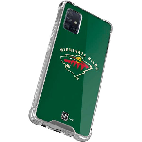 NHL Minnesota Wild Solid Background Galaxy A51 5G Clear Case