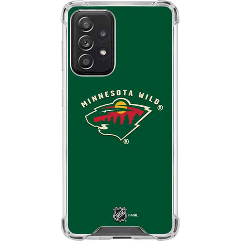 NHL Minnesota Wild Solid Background Galaxy A52 5G Clear Case