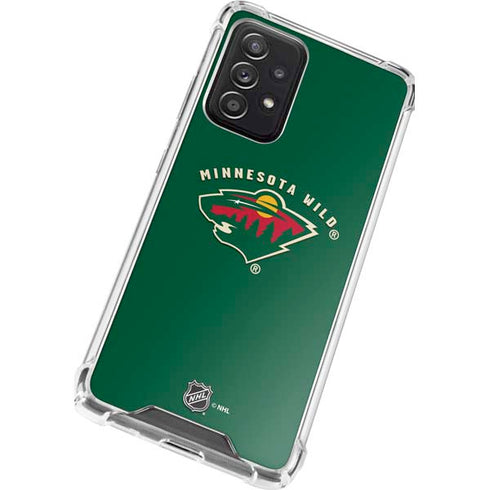 NHL Minnesota Wild Solid Background Galaxy A52 5G Clear Case