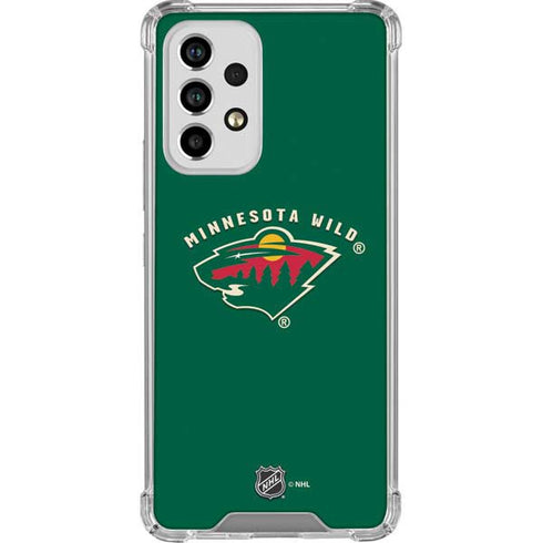 NHL Minnesota Wild Solid Background Galaxy A53 5G Clear Case