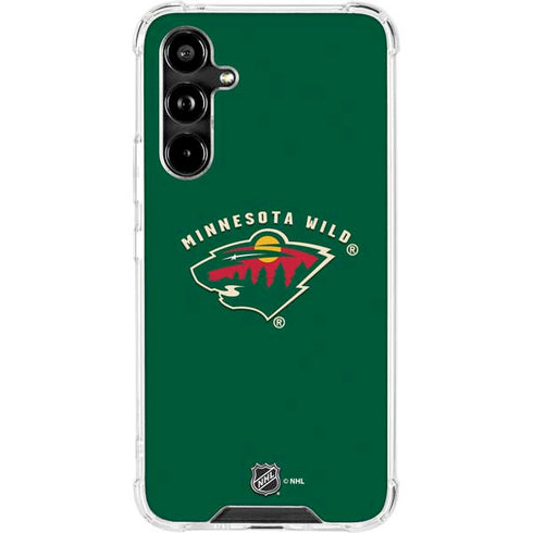 NHL Minnesota Wild Solid Background Galaxy A54 5G Clear Case