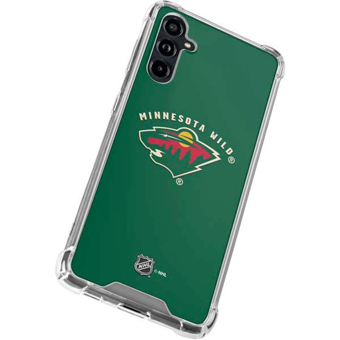 NHL Minnesota Wild Solid Background Galaxy A54 5G Clear Case