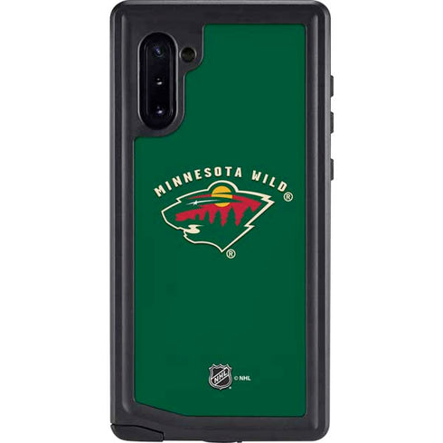 NHL Minnesota Wild Solid Background Galaxy Note 10 Waterproof Case