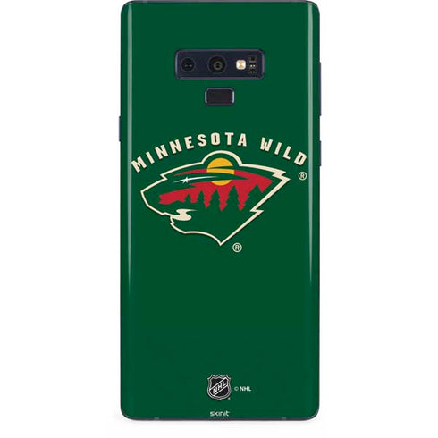 NHL Minnesota Wild Solid Background Galaxy Note 9 Skin