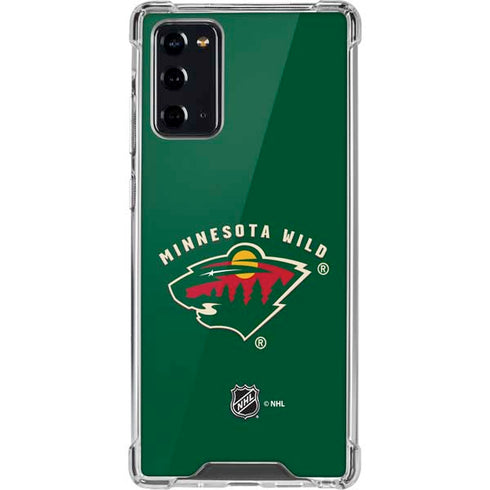 NHL Minnesota Wild Solid Background Galaxy Note20 5G Clear Case