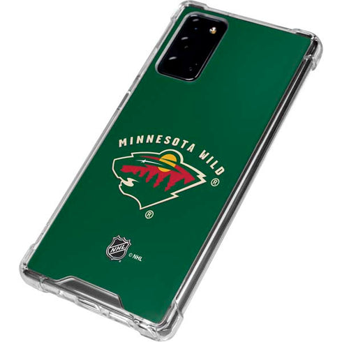 NHL Minnesota Wild Solid Background Galaxy Note20 5G Clear Case