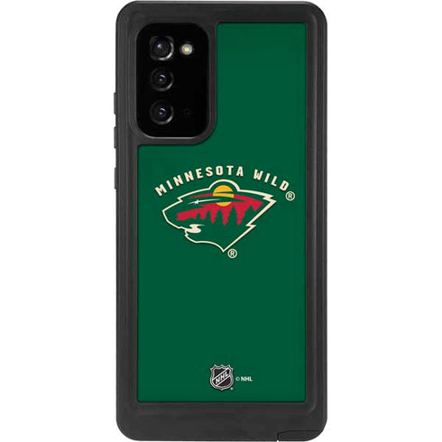 NHL Minnesota Wild Solid Background Galaxy Note20 5G Waterproof Case