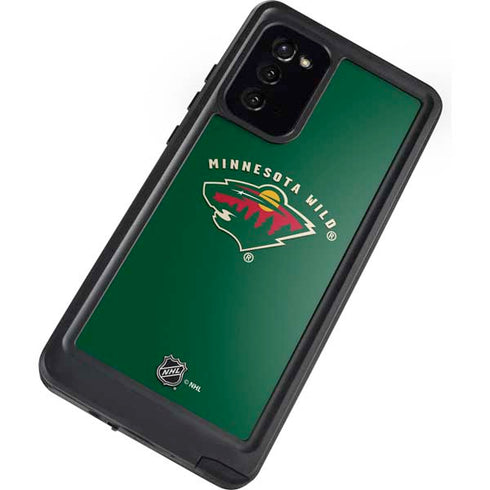 NHL Minnesota Wild Solid Background Galaxy Note20 5G Waterproof Case