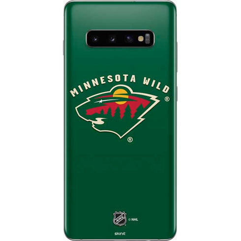 NHL Minnesota Wild Solid Background Galaxy S10 Plus Skin