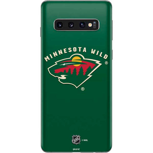 NHL Minnesota Wild Solid Background Galaxy S10 Skin