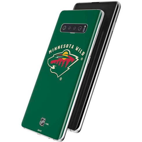 NHL Minnesota Wild Solid Background Galaxy S10 Skin