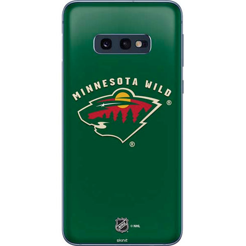 NHL Minnesota Wild Solid Background Galaxy S10e Skin