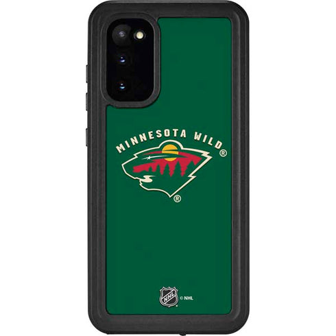 NHL Minnesota Wild Solid Background Galaxy S20 Waterproof Case