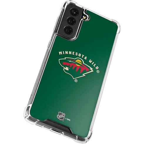 NHL Minnesota Wild Solid Background Galaxy S21 FE Clear Case
