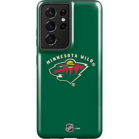 NHL Minnesota Wild Solid Background Galaxy S21 Ultra 5G Pro Case