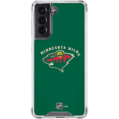 NHL Minnesota Wild Solid Background Galaxy S22 Clear Case
