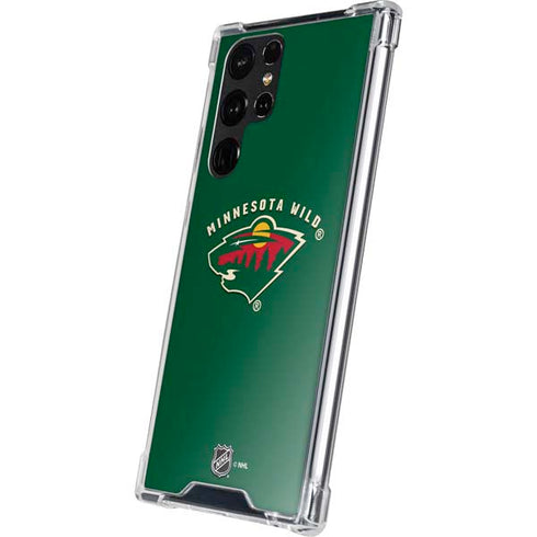NHL Minnesota Wild Solid Background Galaxy S22 Ultra Clear Case