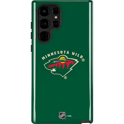 NHL Minnesota Wild Solid Background Galaxy S22 Ultra Pro Case