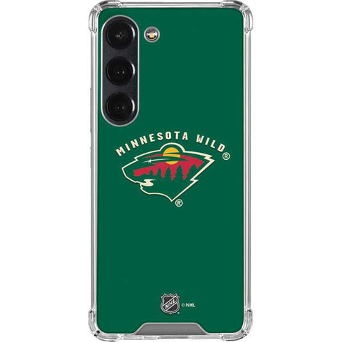NHL Minnesota Wild Solid Background Galaxy S23 Clear Case