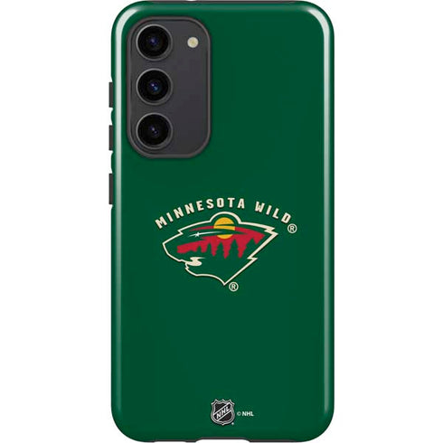 NHL Minnesota Wild Solid Background Galaxy S23 Plus Pro Case