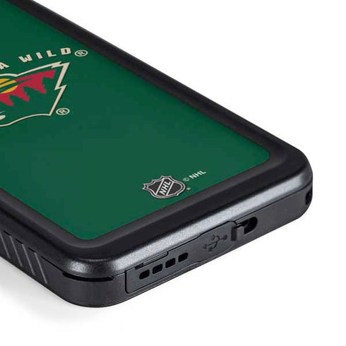 NHL Minnesota Wild Solid Background Galaxy S23 Plus Waterproof Case