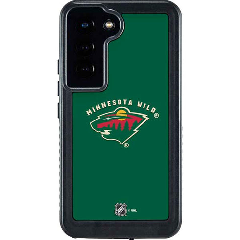 NHL Minnesota Wild Solid Background Galaxy S23 Waterproof Case