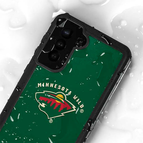 NHL Minnesota Wild Solid Background Galaxy S23 Waterproof Case