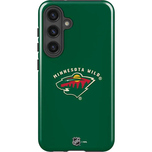 NHL Minnesota Wild Solid Background Galaxy S24 Impact Case