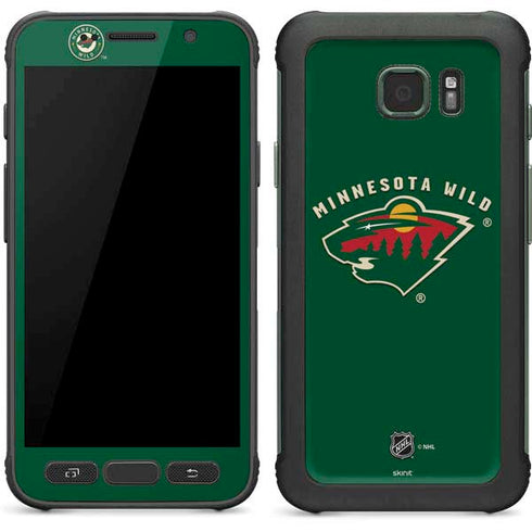 NHL Minnesota Wild Solid Background Galaxy S7 Active Skin