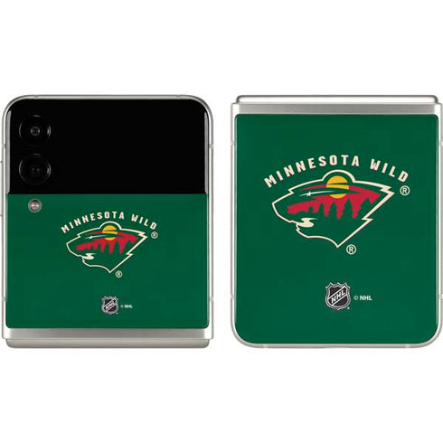NHL Minnesota Wild Solid Background Galaxy Z Flip3 5G Skin