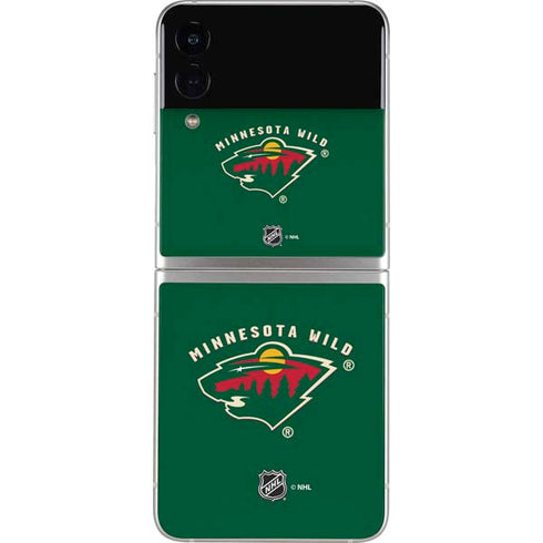 NHL Minnesota Wild Solid Background Galaxy Z Flip3 5G Skin