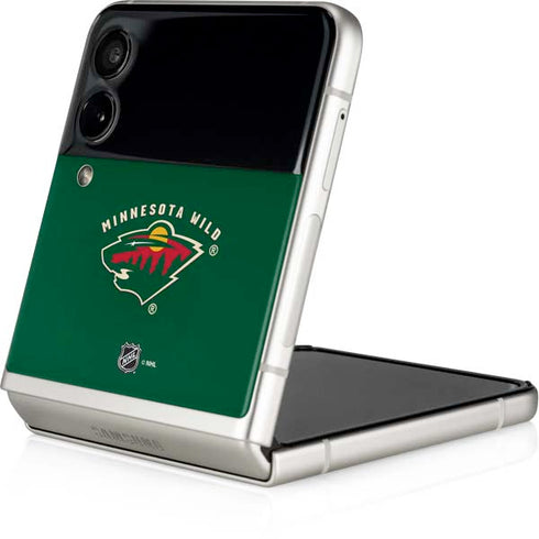 NHL Minnesota Wild Solid Background Galaxy Z Flip3 5G Skin