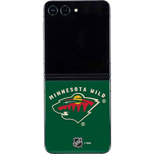 NHL Minnesota Wild Solid Background Galaxy Z Flip5 5G Skin