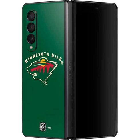 NHL Minnesota Wild Solid Background Galaxy Z Fold3 5G Skin